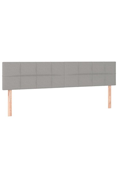 vidaxl Tăblii de pat, gri deschis, 200x5x78/88 cm, textil