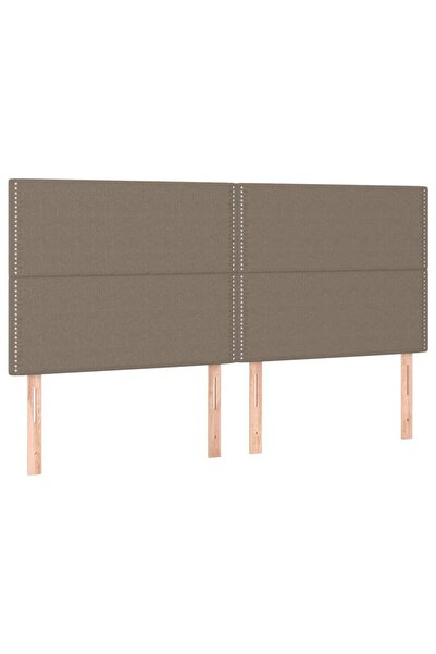 vidaxl Tăblie de pat gri taupe 180x5x118/128 cm, material textil