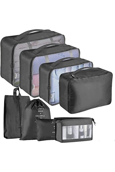 Arabest 8-Piece Packing Cubes Set,Waterproof Mesh Travel Luggage Organizer wi...
