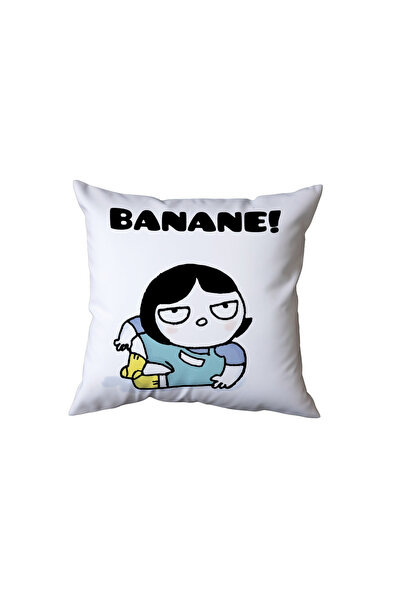 Beramussa Banane Written Pillow, Funny Gift