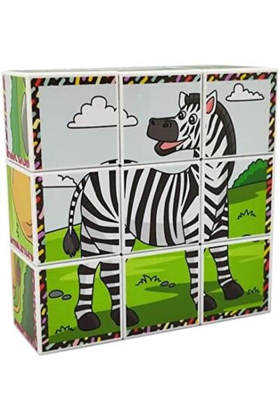 Yıldızan Safari Animals 3D Magnetic Puzzle (9 Magnetic Cubes 6 Puzzles) 931845