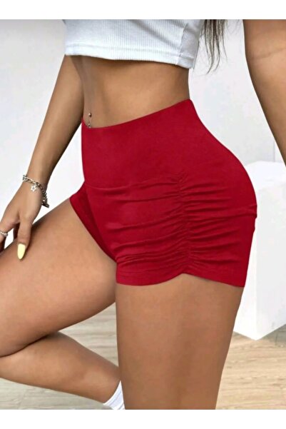 MRDN MODA Colanți sport mini din lycra cu șnururi laterale