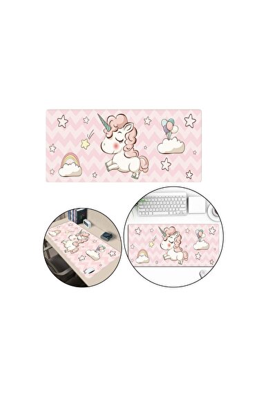 LEAN Mousepad antiderapant model Unicorn, 80 x 30 cm, roz, 25195
