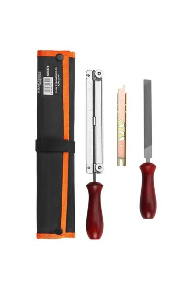 Kraft&dele Set de ascuțit lanț de drujbă cu ghidaj, KD 3574