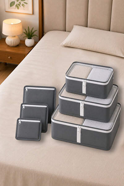 ADARYA HOME 6 Piece Suitcase Organizer Set Mesh Suitcase Organizer Travel Bag...