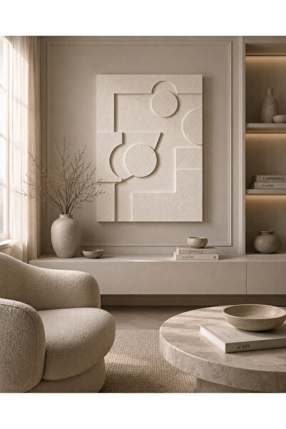 Lotus Home&More VETRA - El Yapı 3 Boyutlu Dokulu Doğal Taş ve Alçı Rölyef Tab...