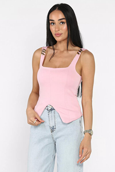 Aryena Pink Women's Blouse with Accessories