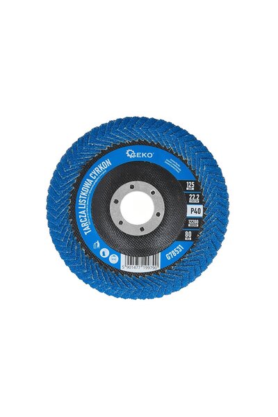 GEKO Disc lamelar Cyrkon pentru șlefuire, 125 mm, P40, G78531