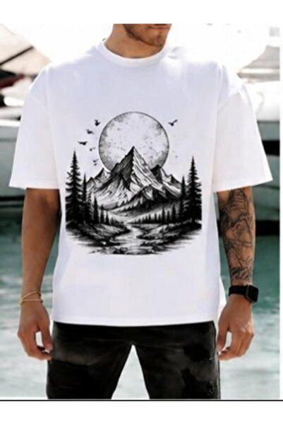 bellanova Hanan Unisex Colorful Oversize Printed T-Shirt Streetwear Comfortab...