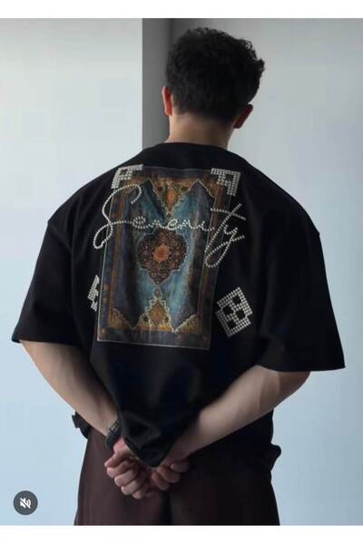 bellanova Unisex πολύχρωμο μπλουζάκι με στάμπα Oversize Streetwear Άνετη εφαρ...