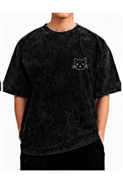 bellanova Unisex πολύχρωμο μπλουζάκι με στάμπα Oversize Streetwear Άνετη εφαρ...