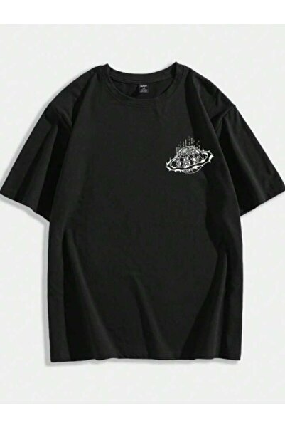 bellanova Unisex πολύχρωμο μπλουζάκι με στάμπα Oversize Streetwear Άνετη εφαρ...