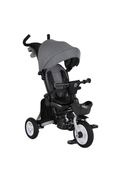 byox Tricicletă Pliabilă Flexy Lux Gray, Scaun Rotativ 360°, Mâner Parental, ...