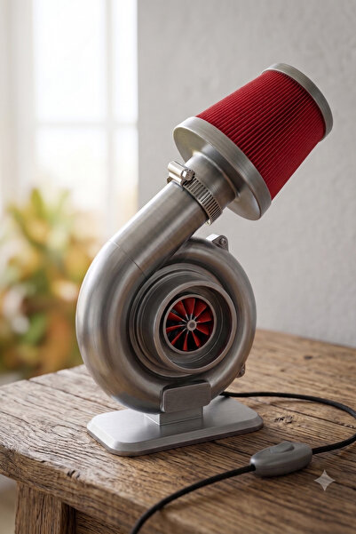 Nera Tasarım Dekoratif Turbo Model Masa Lambası Gece Lambası Çalışma Masası O...