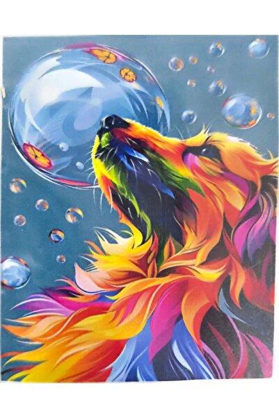 LİVA CRAFT Art & Craft Diamond Mosaic Painting, 30X40 Colorful Dog Bead Gluin...