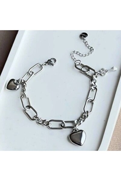 Haziran Accessory, Chain Steel Women's Bracelet with Charm