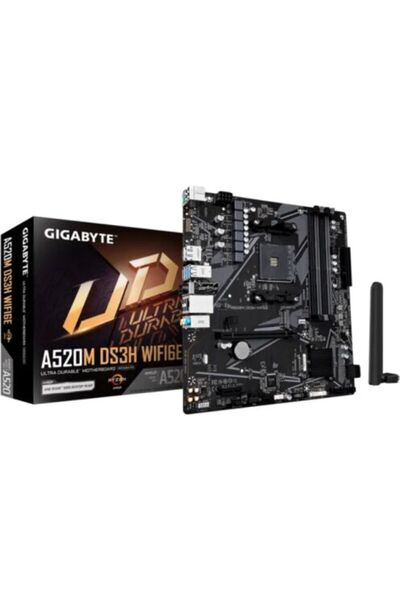 Gigabyte Placa de baza AM4 A520 MicroATX DDR4 WiFi6e BT5.3 A520M DS3H