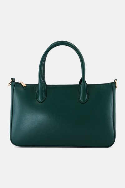Caracol Women Plain Handbag, Dark Green