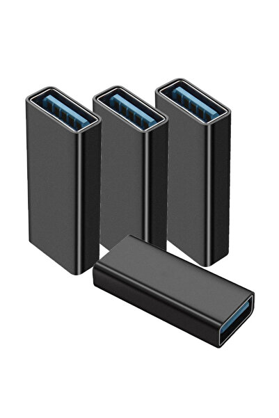 Choice محولات USB إلى USB 3.0 سوداء، 4 قطع، محولات USB أنثى 3.1 إلى USB أنثى،...