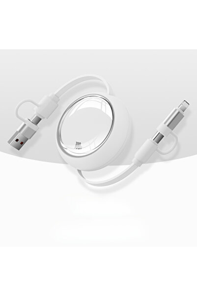 Choice 1m WHITE 100W Retractable USB Type C Cable Fast Charging USB A To Type...