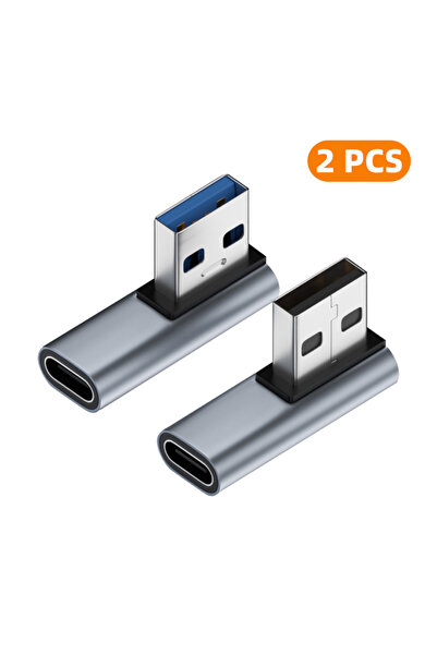 Choice9 محول تمديد USB 3.0 من النوع A ذكر إلى النوع C أنثى بزاوية 90 درجة، مح...