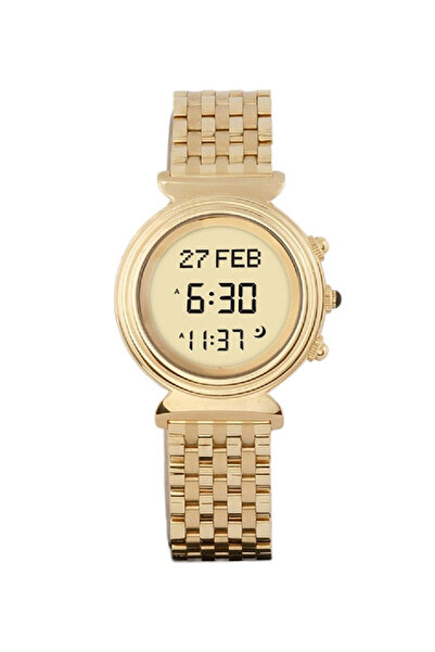 Al-Fajr Water Resistant Stainless Steel Digital Watch WF-14S - 31 mm - Gold