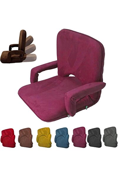 Cady One Foldable Foam Padded Floor Chair with Adjustable High Back Comfortab...