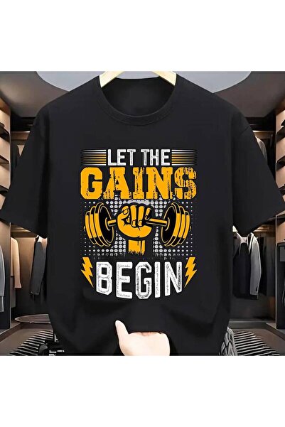 01THEONE Men's Short Sleeve T-Shirt with Letter '' Print Suitable Attire Roun...