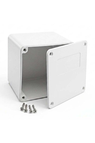 Duravel 100x100x80MM Waterproof Plastic Junction Box, White, Screw-Mount Encl...