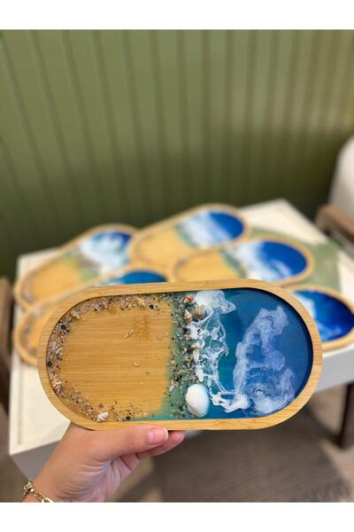 Aygül tasarım Epoxy Sea-Effect Coffee Presentation Stand