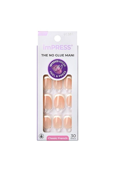 Kiss Impress Nails Model- Classic French Small Ifc01C