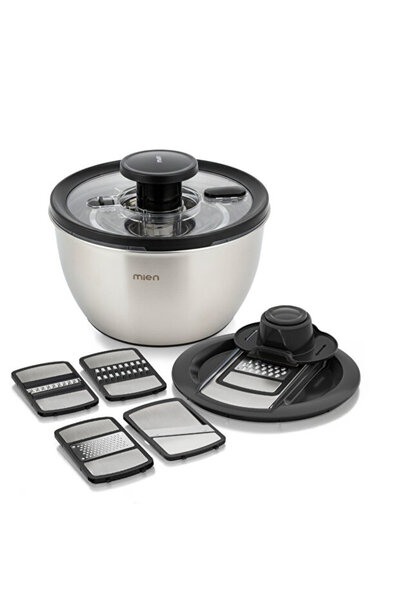 Kitchen Life Mien Profesyonelia 11 Parça Çelik Hazırlık Seti – Rendeli Karışt...