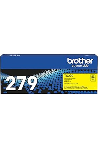 Brother Genuine TN279Y Standard Yield Yellow Toner Cartridge, 1,200 Page Yiel...