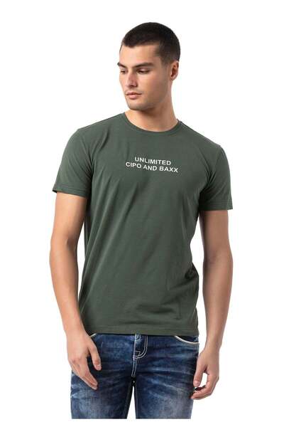 Cipo & Baxx Erkek Regular Fit Baskılı Pamuklu T-shirt CT827
