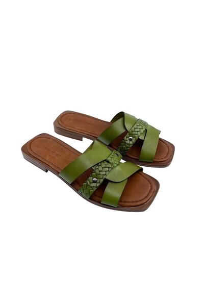 Rüya Shoes Daily Genuine Leather Women's Slippers