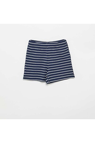 KIABI 2-piece ribbed knit short pyjamas BLUE