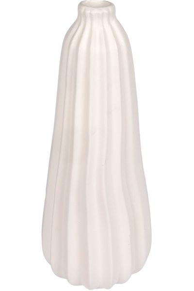 Herdekora Decorative Ceramic Vase Soho Tall White 13X35 Cm.