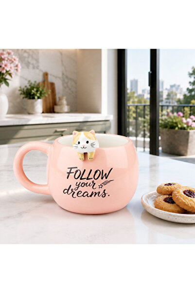 AiroBazar Ceramic Mug with Cute 3D Animal Figures - Handmade Look Gift-Ready ...