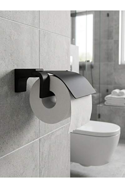 BERFİNO Covered Toilet Paper Holder |   Stainless Metal Wc Toilet Paper Hange...