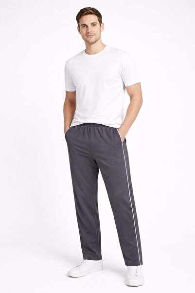 ModaPlaza Men's Baggy Striped Sweatpants with Pockets 137