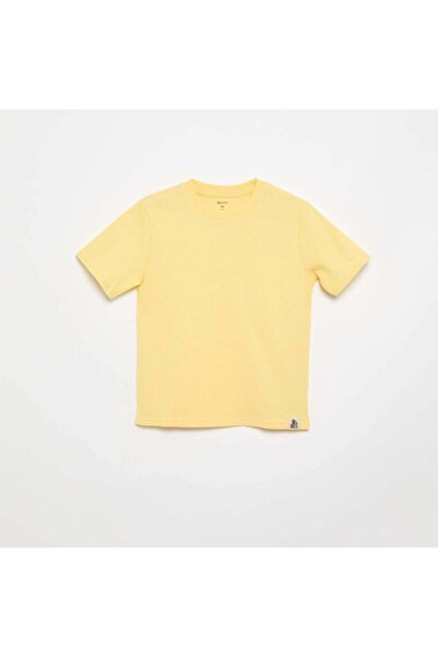 KIABI Waffle-Knit T-shirt WHITE