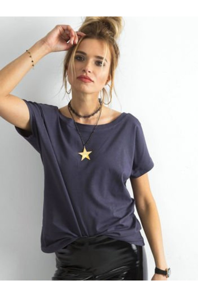 Basic Feel Good Tricou Dama Mini, Decolteu barcuta, BASIC FEEL GOOD, Grafit C...