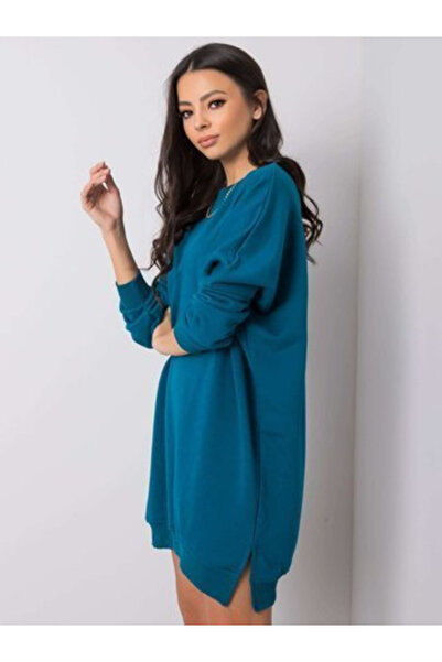 Relevance Rochie Dama, RELEVANCE, Bumbac, Maneca lunga, Verde marin, model RV...