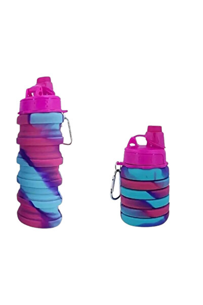 Dağtaş Kırtasiye Foldable Silicone Flask 500 ml Pink