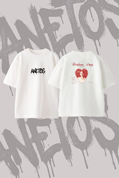 Anetos Ariana Grande_31 Design Back Printed Cotton White Oversize T-Shirt