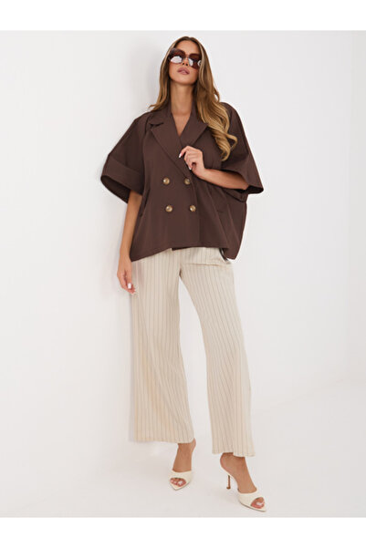 rue parıs Palton Dama, RUE PARIS, Poliester, Maneca scurta, Maro, model IT-KR...