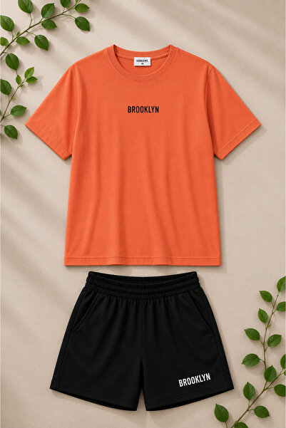 MOONBULL Brooklyn Baskılı T-shirt Şort Takım