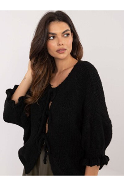Italy Moda Pulover Dama Maneca 3/4, Guler inalt, ITALY MODA, Negru Casual Mod...