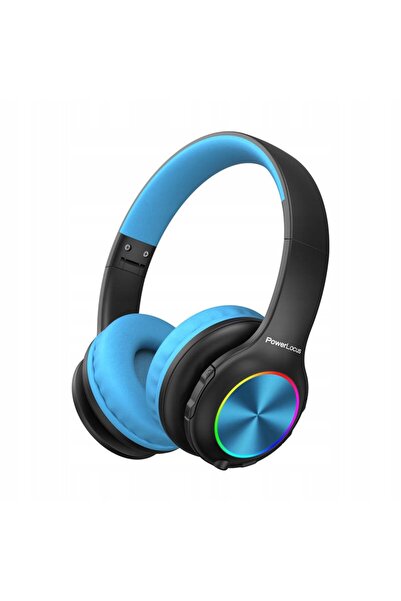 PowerLocus PLED Negru-Albastru Căști Bluetooth fără fir PENTRU COPII LED