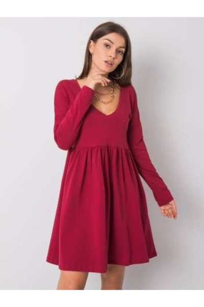 rue parıs Rochie Dama Maxi, Lejera, RUE PARIS, Bordo Casual Model RV-SK-6008.19X